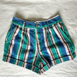 5/$25 multicolor striped summer shorts. Size 26